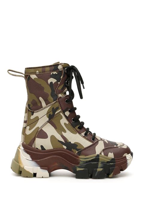 prada women camouflage boots|Prada thigh high boots.